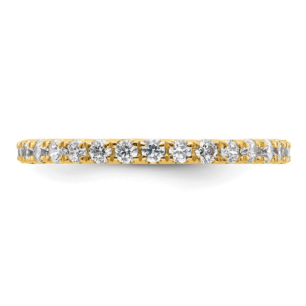 14k Polished Size 9 U-Shared Prong 1 carat Diamond Complete Eternity Band