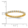 14k Polished Size 9 U-Shared Prong 1 carat Diamond Complete Eternity Band