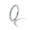 14k White Gold Polished Size 9 U-Shared Prong 1 carat Diamond Complete Eternity Band