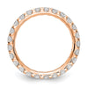 14k Rose Gold 1 1/2 carat Lab Grown Diamond VS/SI+ G+ Complete Size 8 Shared Prong Eternity Band