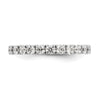 14k White Gold 1 1/2 carat Lab Grown Diamond VS/SI+ G+ Complete Size 6 Shared Prong Eternity Band