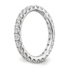 14k White Gold 1 1/2 carat Lab Grown Diamond VS/SI+ G+ Complete Size 7 Shared Prong Eternity Band