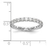 14k White Gold 1 1/2 carat Lab Grown Diamond VS/SI+ G+ Complete Size 4 Shared Prong Eternity Band