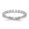 14k White Gold 1 1/2 carat Lab Grown Diamond VS/SI+ G+ Complete Size 8.5 Shared Prong Eternity Band