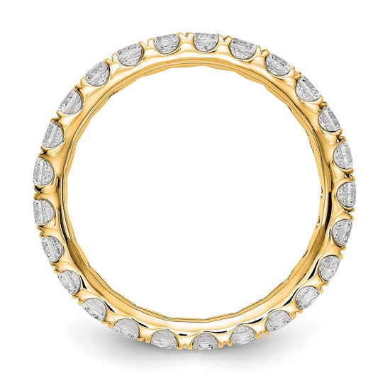 14k 1 1/2 carat Lab Grown Diamond VS/SI+ G+ Complete Size 8 Shared Prong Eternity Band