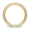 14k 1 1/2 carat Lab Grown Diamond VS/SI+ G+ Complete Size 8 Shared Prong Eternity Band