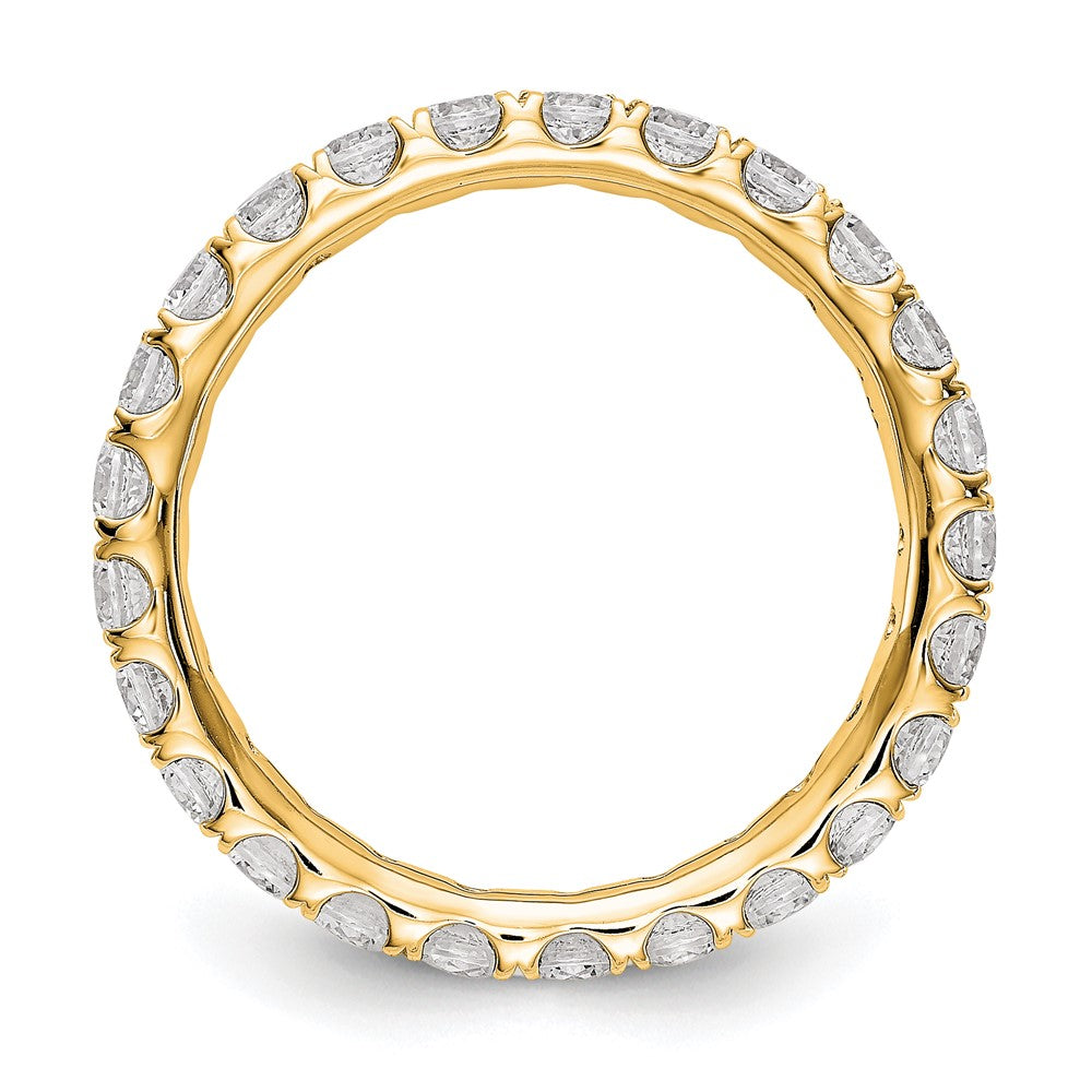 14k 1 1/2 carat Lab Grown Diamond VS/SI+ G+ Complete Size 8 Shared Prong Eternity Band