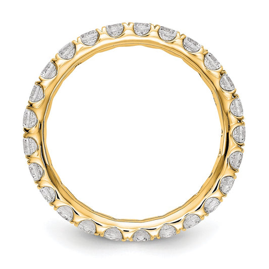 14k 1 1/2 carat Lab Grown Diamond VS/SI+ G+ Complete Size 6 Shared Prong Eternity Band