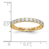 14k 1 1/2 carat Lab Grown Diamond VS/SI+ G+ Complete Size 8 Shared Prong Eternity Band