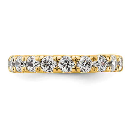 14k Polished Size 4 U-Shared Prong 2 carat Diamond Complete Eternity Band
