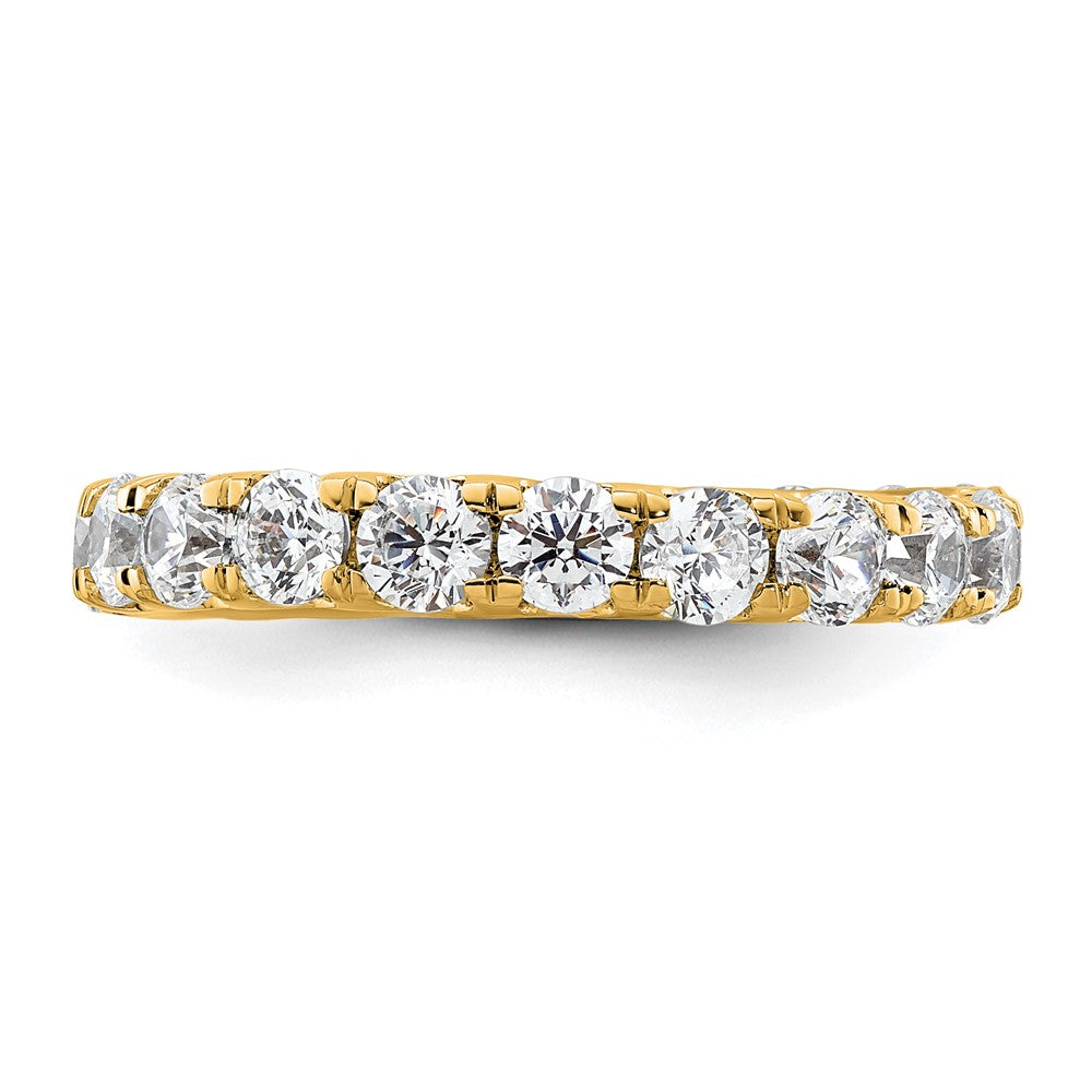 14k Polished Size 5 U-Shared Prong 2 carat Diamond Complete Eternity Band