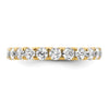 14k Polished Size 6.5 U-Shared Prong 2 carat Diamond Complete Eternity Band