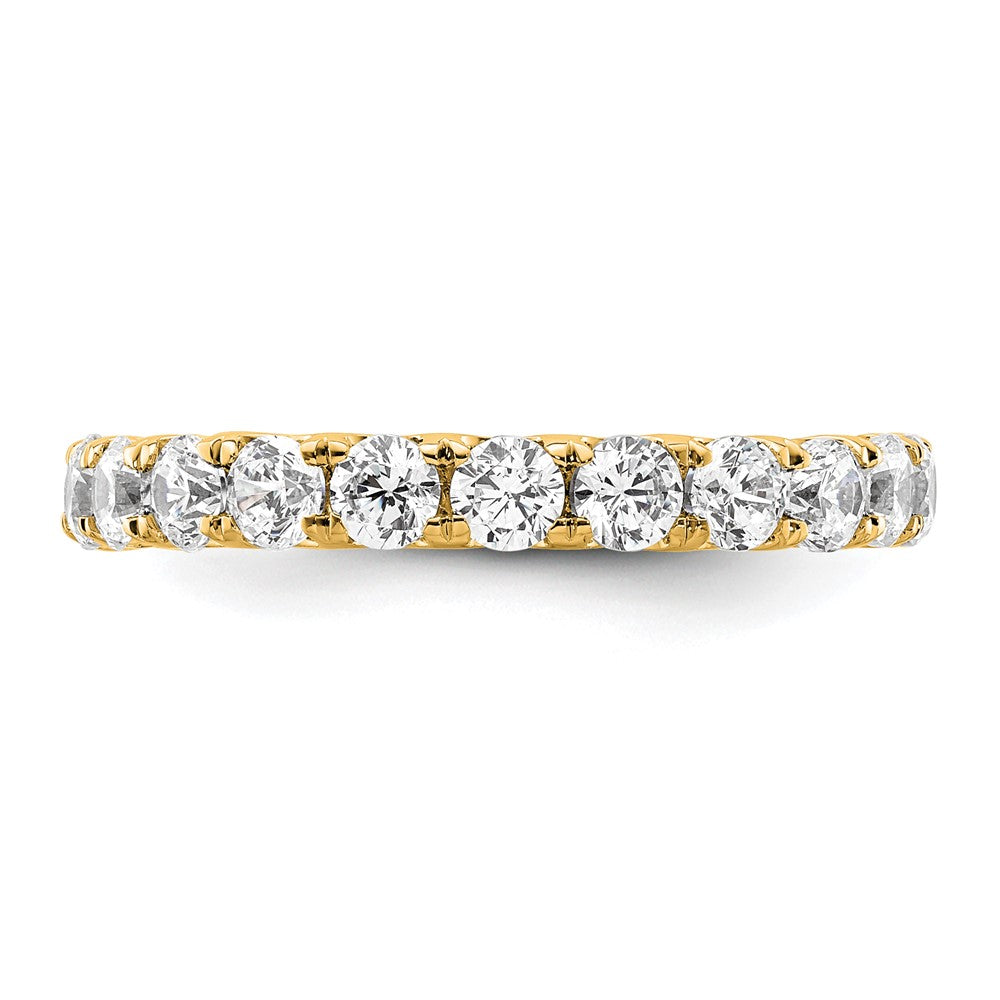 14k Polished Size 6.5 U-Shared Prong 2 carat Diamond Complete Eternity Band