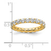 14k Polished Size 6.5 U-Shared Prong 2 carat Diamond Complete Eternity Band