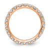 14k Rose Gold 2 carat Lab Grown Diamond VS/SI+ G+ Complete Size 9 Shared Prong Eternity Band