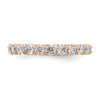 14k Rose Gold 2 carat Lab Grown Diamond VS/SI+ G+ Complete Size 9 Shared Prong Eternity Band