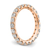 14k Rose Gold 2 carat Lab Grown Diamond VS/SI+ G+ Complete Size 9 Shared Prong Eternity Band
