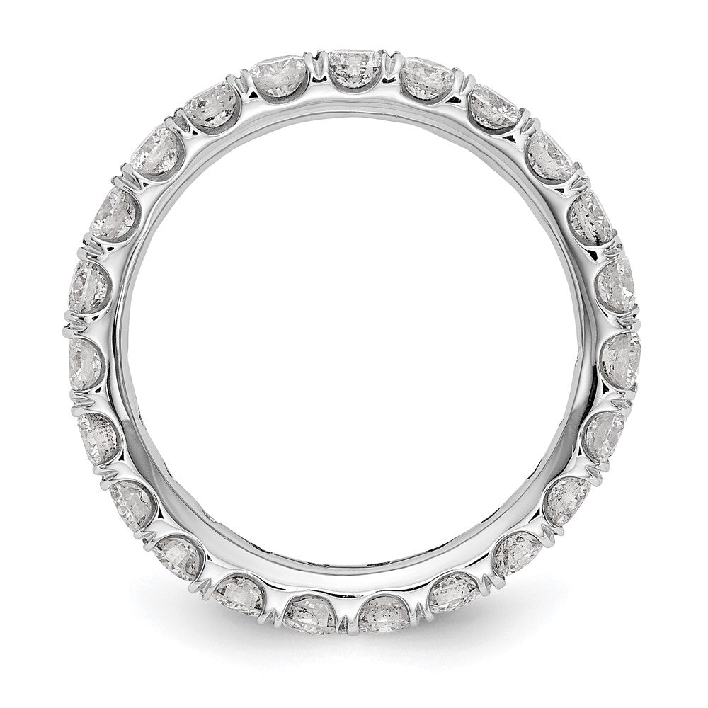 14k White Gold 2 carat Lab Grown Diamond VS/SI+ G+ Complete Size 5 Shared Prong Eternity Band