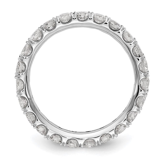 14k White Gold 2 carat Lab Grown Diamond VS/SI+ G+ Complete Size 4.5 Shared Prong Eternity Band