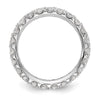 14k White Gold 2 carat Lab Grown Diamond VS/SI+ G+ Complete Size 6.5 Shared Prong Eternity Band