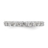 14k White Gold 2 carat Lab Grown Diamond VS/SI+ G+ Complete Size 6.5 Shared Prong Eternity Band