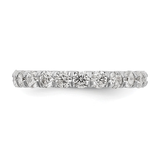 14k White Gold 2 carat Lab Grown Diamond VS/SI+ G+ Complete Size 7 Shared Prong Eternity Band
