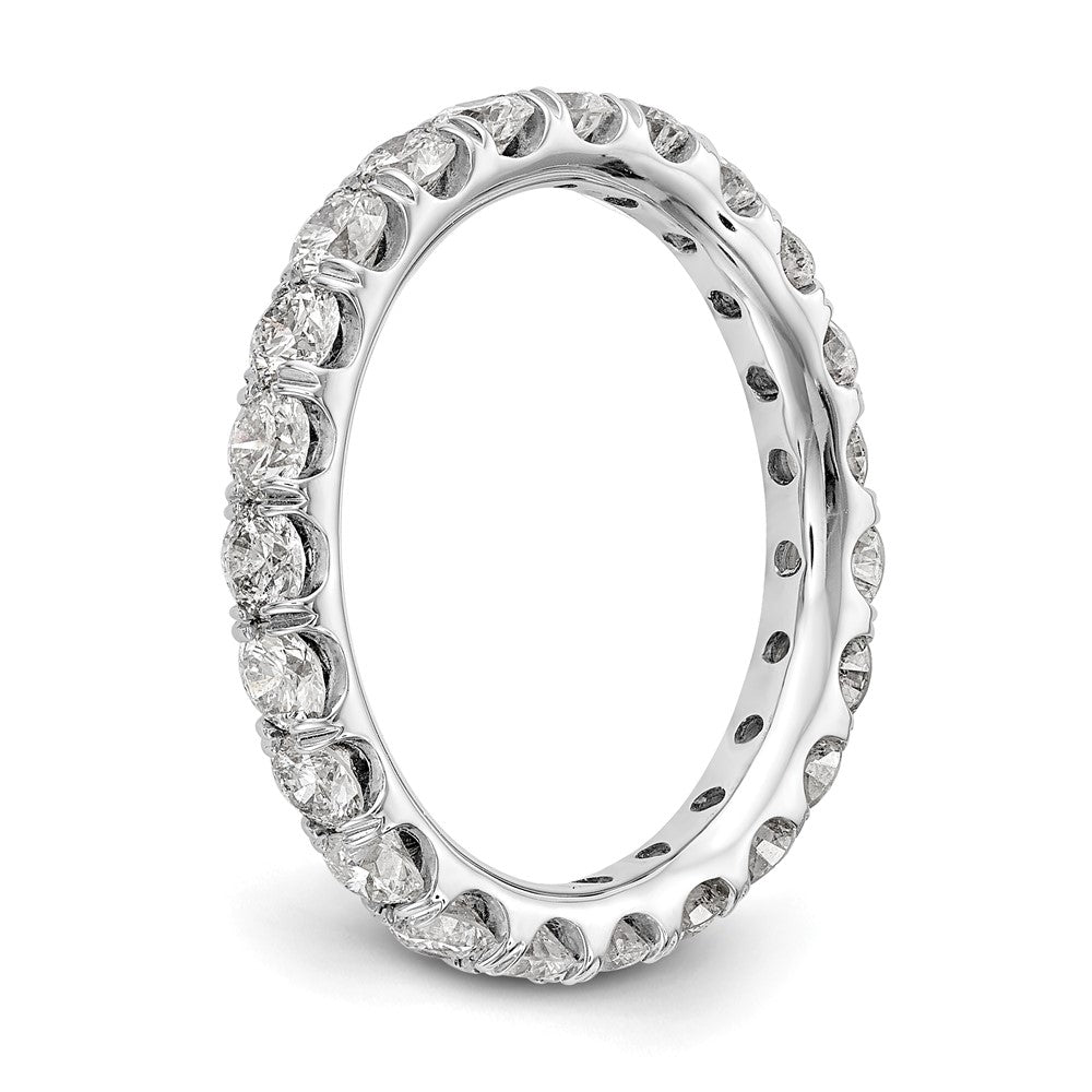 14k White Gold 2 carat Lab Grown Diamond VS/SI+ G+ Complete Size 7 Shared Prong Eternity Band