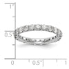 14k White Gold 2 carat Lab Grown Diamond VS/SI+ G+ Complete Size 6.5 Shared Prong Eternity Band