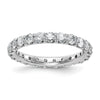 14k White Gold 2 carat Lab Grown Diamond VS/SI+ G+ Complete Size 6.5 Shared Prong Eternity Band