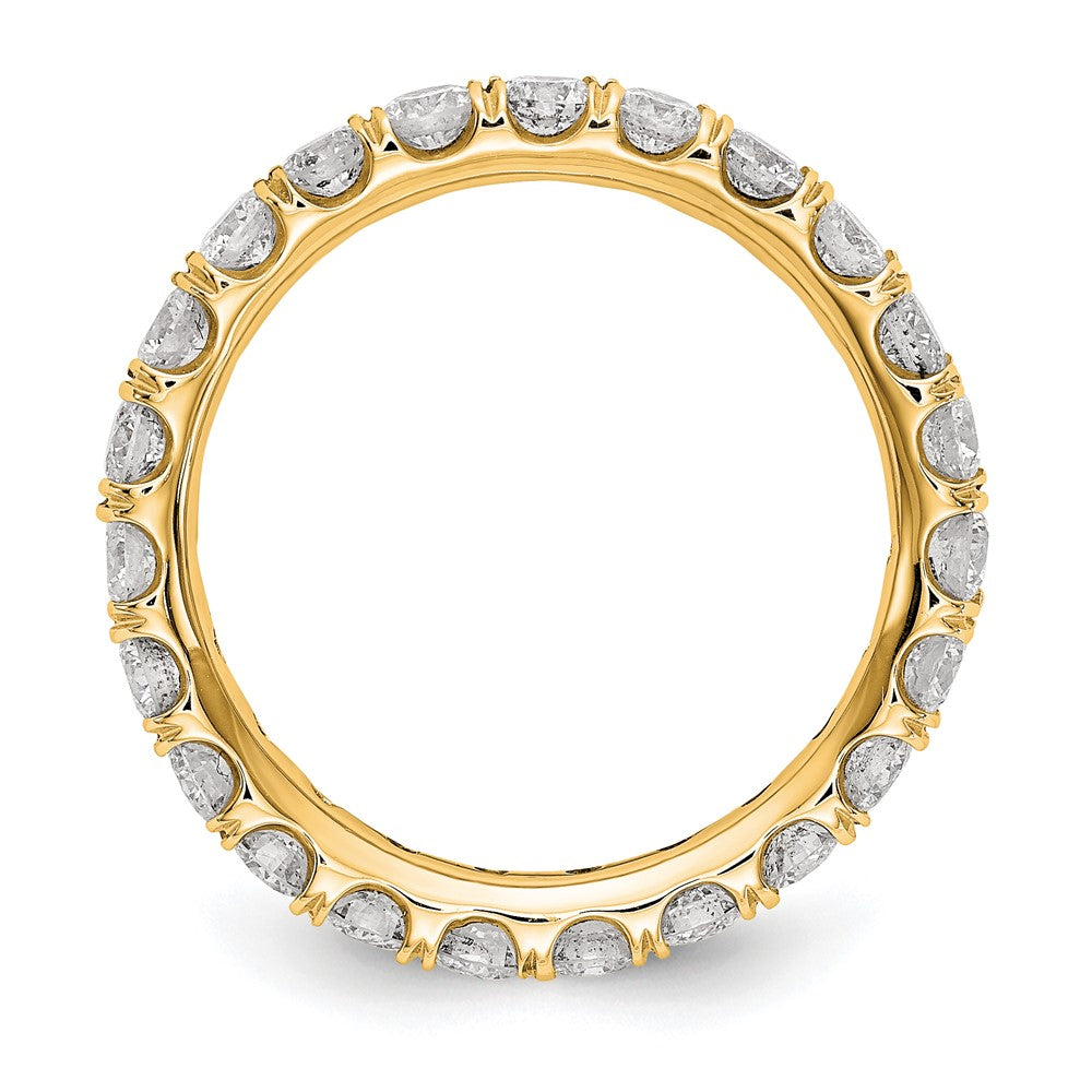 14k 2 carat Lab Grown Diamond VS/SI+ G+ Complete Size 7 Shared Prong Eternity Band