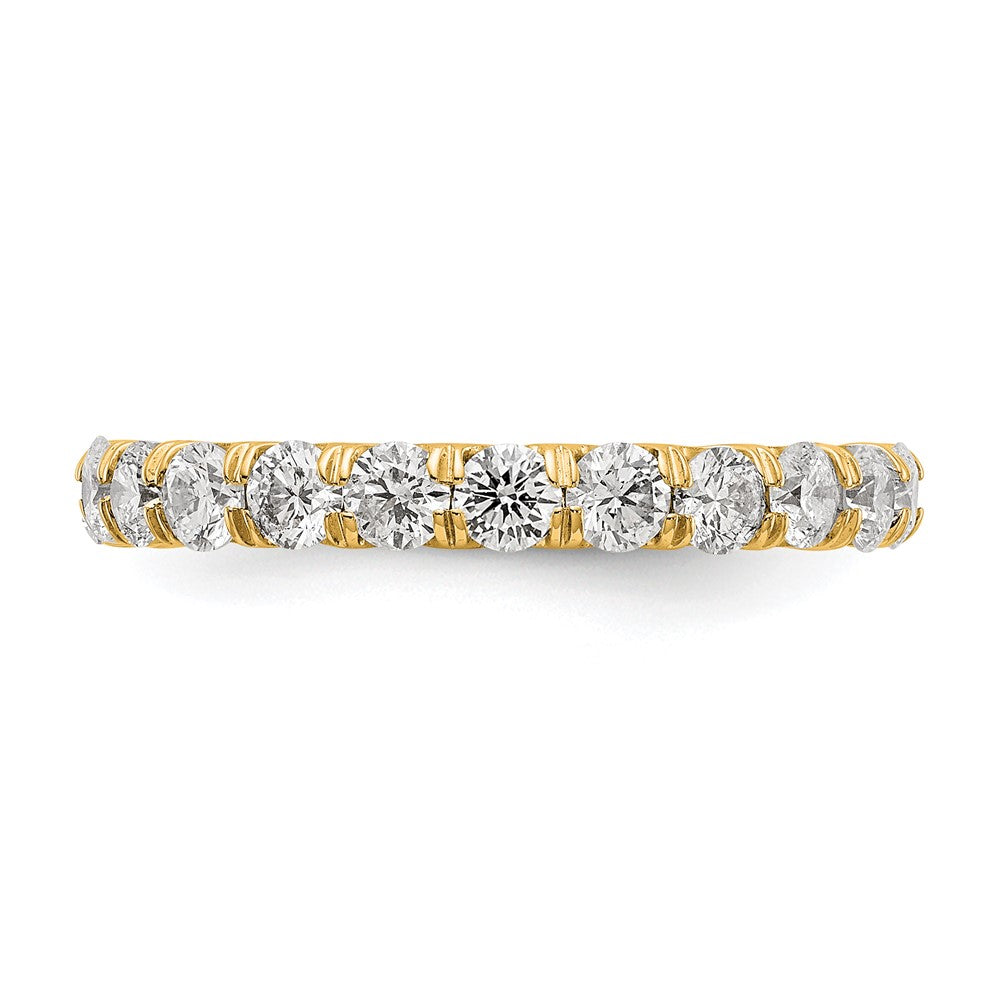 14k Polished Size 7 U-Shared Prong 2 carat Diamond Complete Eternity Band