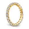 14k Polished Size 7 U-Shared Prong 2 carat Diamond Complete Eternity Band