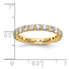 14k Polished Size 7 U-Shared Prong 2 carat Diamond Complete Eternity Band