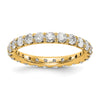 14k 2 carat Lab Grown Diamond VS/SI+ G+ Complete Size 7 Shared Prong Eternity Band