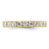 14k Polished Size 8 U-Shared Prong 2 carat Diamond Complete Eternity Band