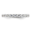 14k White Gold Polished Size 9 U-Shared Prong 2 carat Diamond Complete Eternity Band
