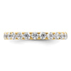 14k Polished Size 9 U-Shared Prong 2 carat Diamond Complete Eternity Band
