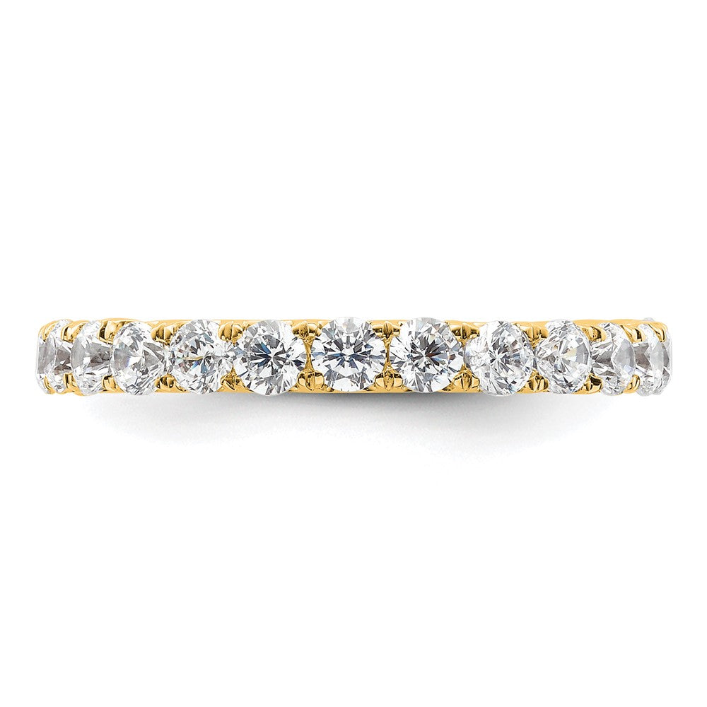 14k Polished Size 9 U-Shared Prong 2 carat Diamond Complete Eternity Band