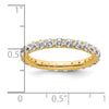 14k Polished Size 9 U-Shared Prong 2 carat Diamond Complete Eternity Band