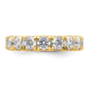 14k Polished Size 4 U-Shared Prong 3 carat Diamond Complete Eternity Band