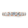 14k Rose Gold Polished Size 5 U-Shared Prong 3 carat Diamond Complete Eternity Band