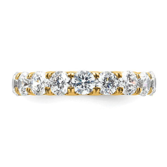 14k Polished Size 5 U-Shared Prong 3 carat Diamond Complete Eternity Band