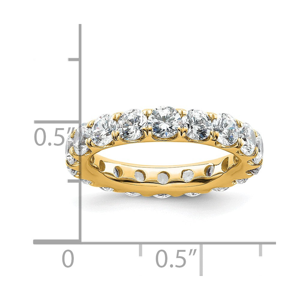 14k Polished Size 5.5 U-Shared Prong 3 carat Diamond Complete Eternity Band