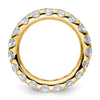 14k Polished Size 6.5 U-Shared Prong 3 carat Diamond Complete Eternity Band