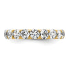14k Polished Size 6.5 U-Shared Prong 3 carat Diamond Complete Eternity Band