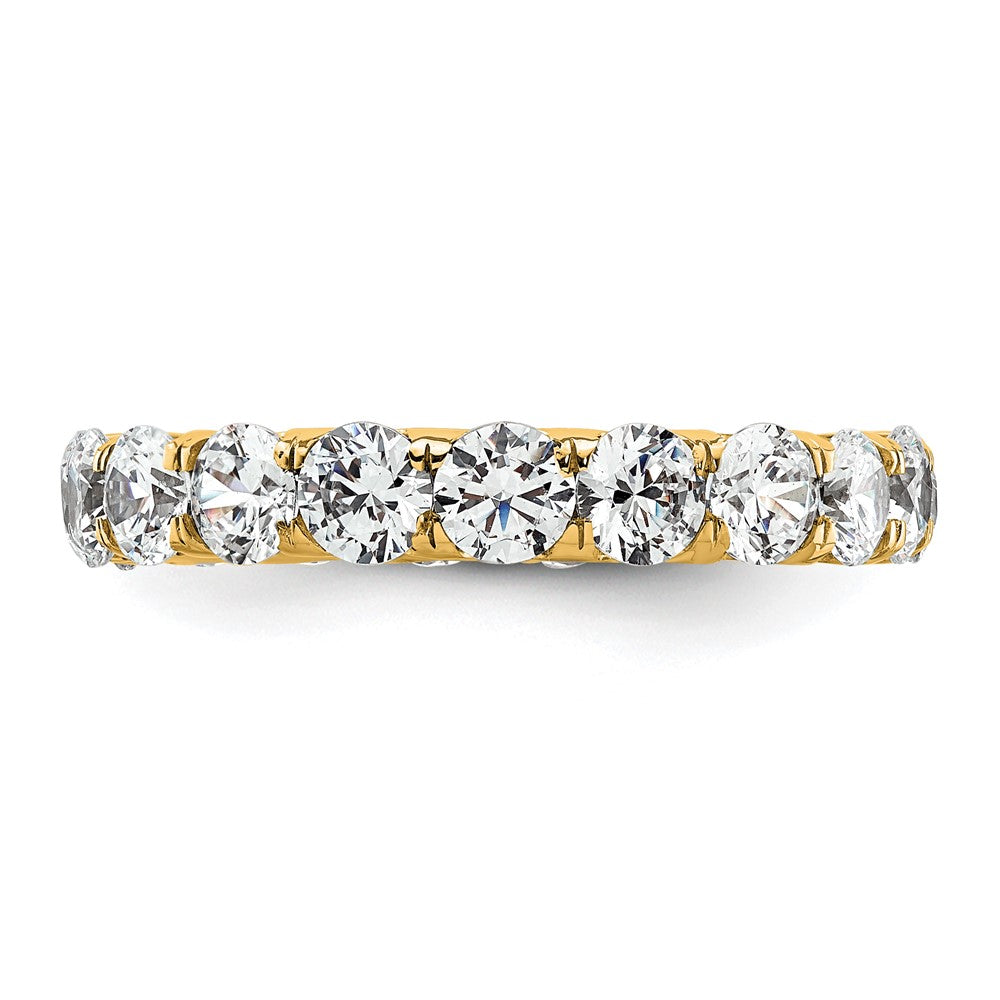 14k Polished Size 6.5 U-Shared Prong 3 carat Diamond Complete Eternity Band