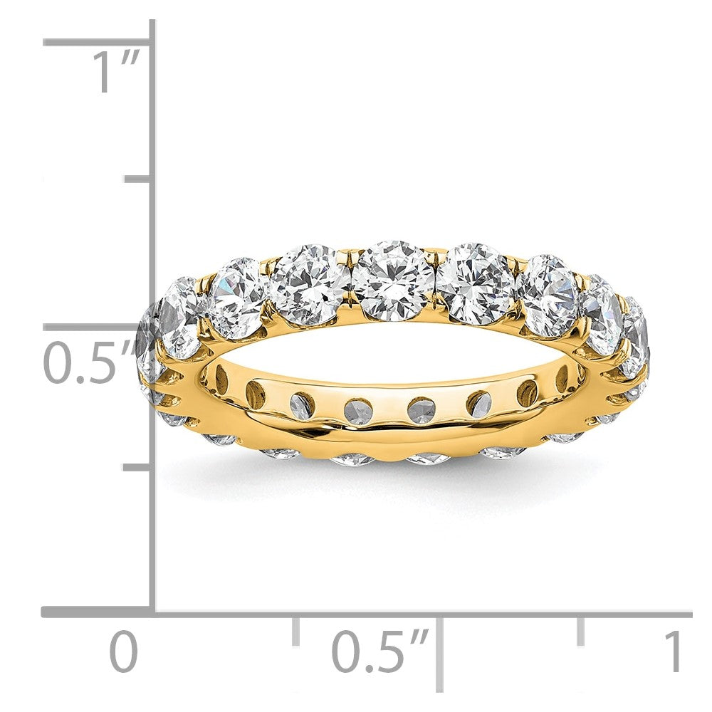 14k Polished Size 6 U-Shared Prong 3 carat Diamond Complete Eternity Band