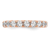 14k Rose Gold 3 carat Lab Grown Diamond VS/SI+ G+ Complete Size 7 Shared Prong Eternity Band