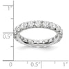 14k White Gold 3 carat Lab Grown Diamond VS/SI+ G+ Complete Size 6 Shared Prong Eternity Band