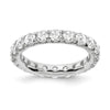 14k White Gold 3 carat Lab Grown Diamond VS/SI+ G+ Complete Size 8 Shared Prong Eternity Band